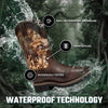 Golden Fox 11" Waterproof Square Toe Composite Toe Pull-On Western Work Boot Lightweight Outsole Industrial (10.5 D)