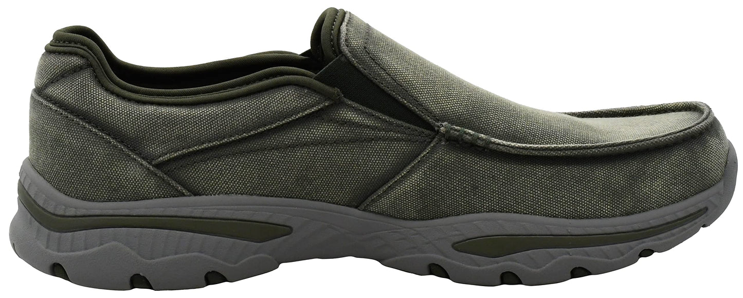 Skechers Men's Creston-Moseco Moccasin, Olive, 11 M US