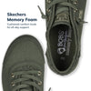Skechers Women's Bobs B Cute Sneaker – Memory Foam, Flexible Outsole, Lightweight Vegan Shoes, Olive, 8.5