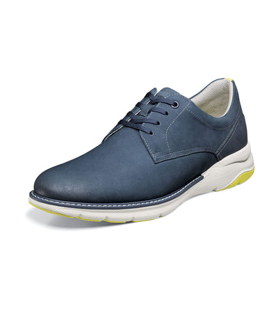 Florsheim Men's Frenzi Plain Toe Ox Oxford, Navy Nubuck, 7.5