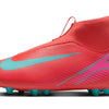 Nike Jr. Mercurial Superfly 10 Academy Little/Big Kids' AG High-Top Soccer Cleats (FQ8308-800, Ember Glow/Aurora Green) Size 2