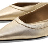 Free People Womens Jules Point Flat, Gold, 8 Medium