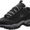 Skechers Men's Energy Afterburn Lace-Up Black/Charcoal Sneaker 8.5 W US