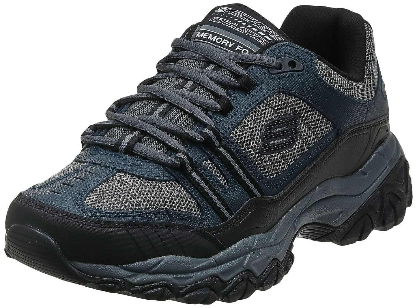 Skechers Men's After Burn Memory Fit - Strike Off, Navy/Gray, 14 X-Wide