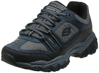 Skechers Men's After Burn Memory Fit - Strike Off, Navy/Gray, 14 X-Wide