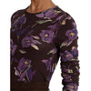 LAUREN Ralph Lauren Petite Floral Cotton Long Sleeve Tee Brown/Purple/Multi PXS