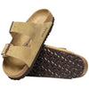 Birkenstock Women's Arizona Sandals, Latte Cream, Tan, 6-6.5 Narrow US