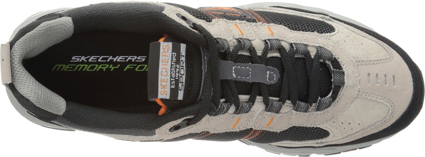 Skechers Sport Men's Vigor 2.0 Trait Memory Foam Sneaker, Taupe/Black, 11 M US