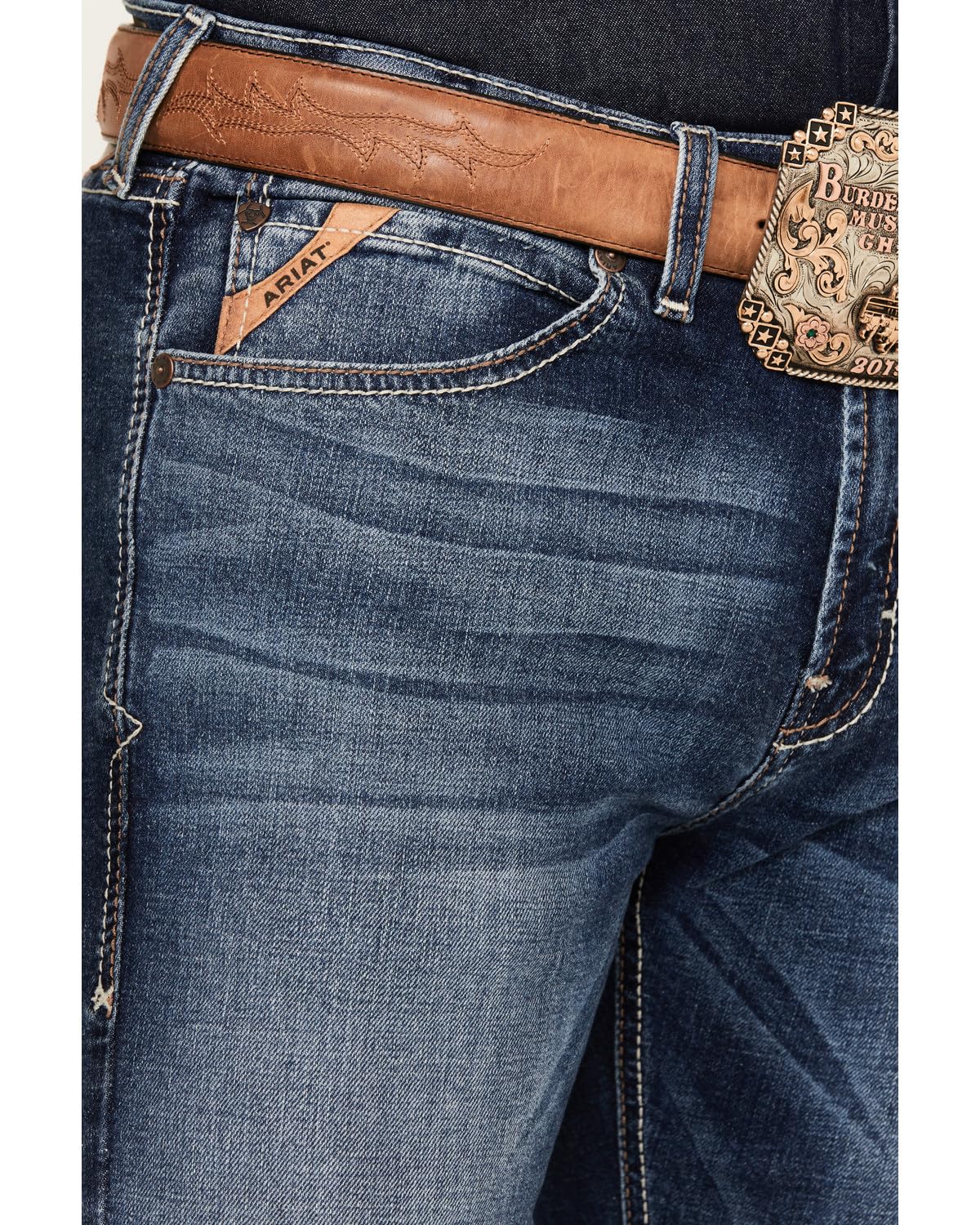 ARIAT Men's M8 Modern Kai Slim Leg Stretch Denim Jeans Blue 40W x 32L US