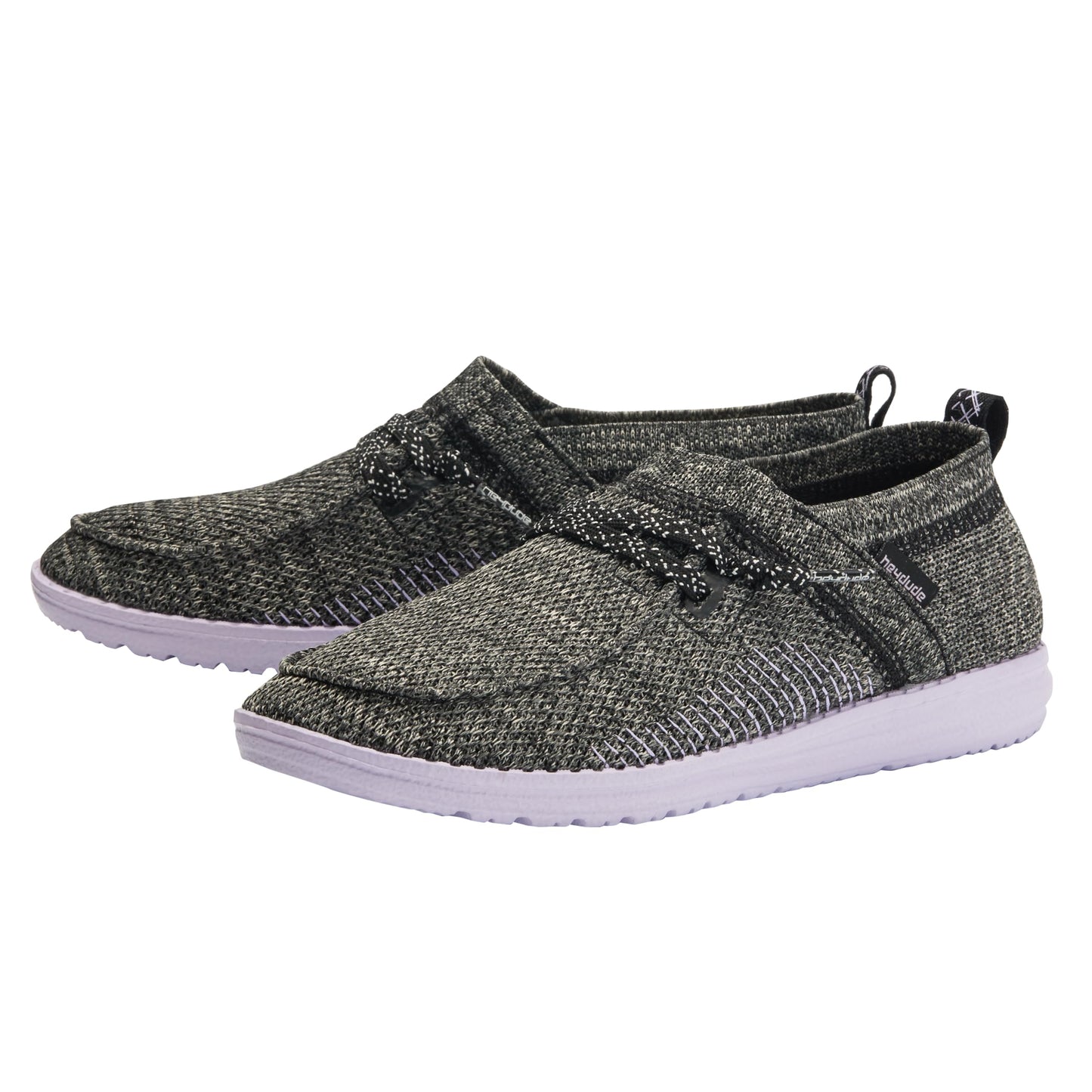 Hey Dude Women's Wendy Halo Black Lilac Size 10 | Women’s Shoes | Women’s Lace Up Loafers | Comfortable & Light-Weight