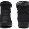 Hsyooes Womens Warm Fur Lined Winter Snow Boots Waterproof Ankle Boots Outdoor Booties Comfortable Shoes for Women,Black,11 M US=Label Size 43