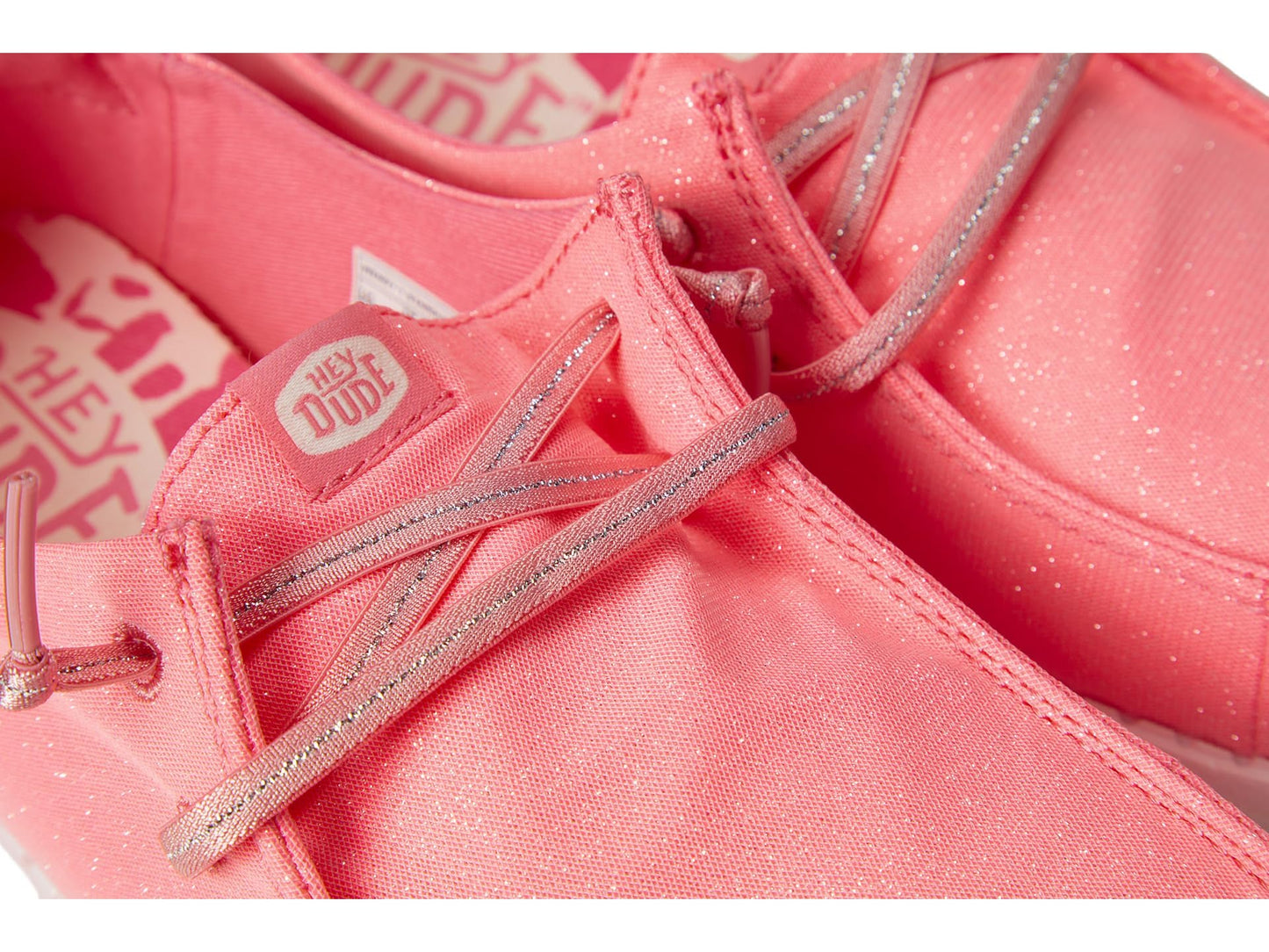 HEYDUDE Girls Wendy Stardust (Little Kid/Big Kid) Plumeria Pink 6 Medium