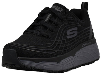 Skechers Women's Max Cushioning Elite Sr Shoes, Black/Charcoal, 6 M
