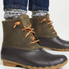 Sperry Women's Saltwater Boots, Brown/Olive, 12