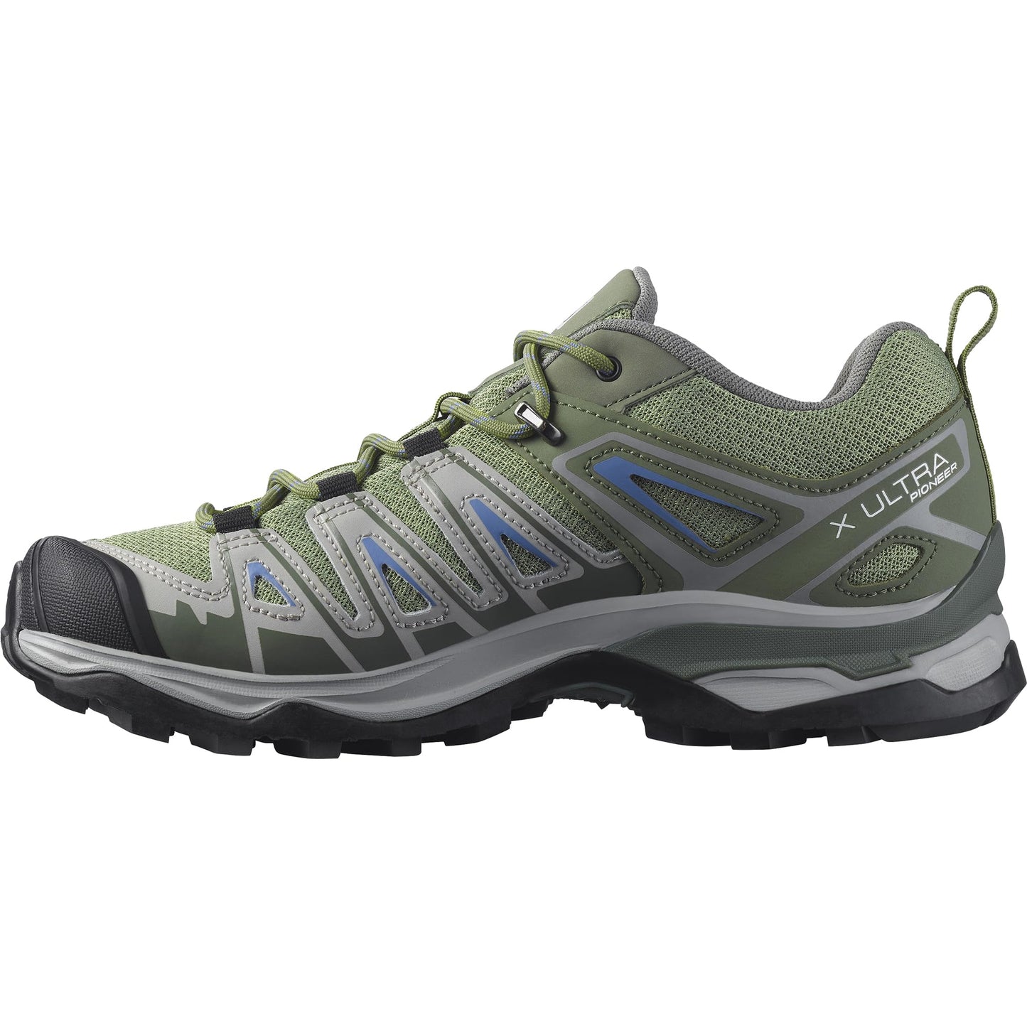 Salomon Women’s X Ultra Pioneer Aero Trail Running Shoes - Oil Green/Castor Gray/Amparo Blue - 6.5