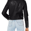 [BLANKNYC] Womens Vegan Leather Moto Jacket Black, Small