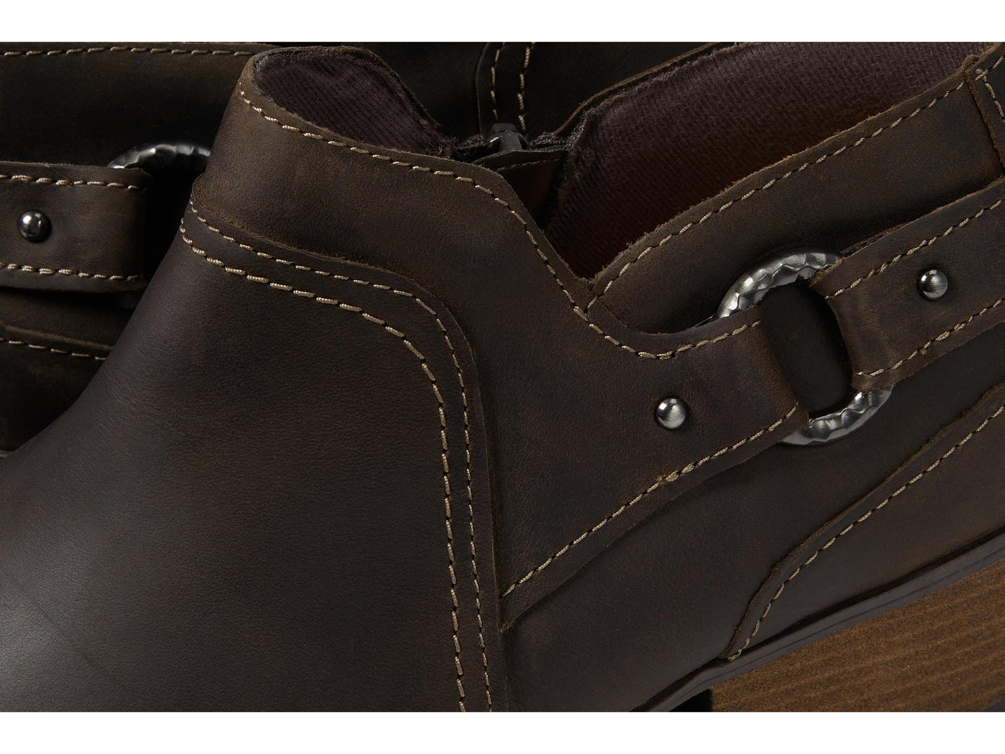Clarks Women's Charlten Grace Ankle Boot, Taupe Oily Leather, 7.5 Wide US