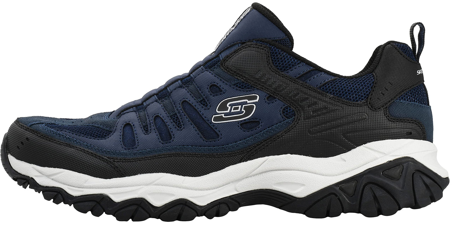Skechers Men's Afterburn Wonted Memory Fit Slip-On Trainer, Navy, 14 XW US