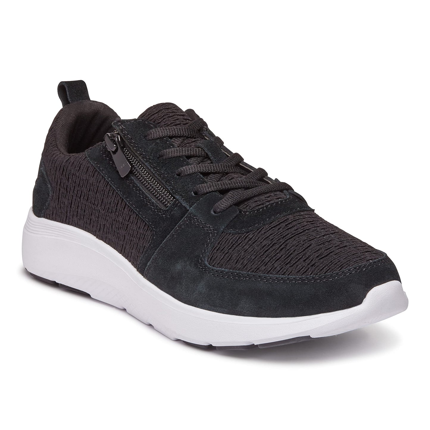 Vionic Women's Delmar Remi Lace-Up Fashion Sneakers- Supportive Walking Shoes That Include Three-Zone Comfort with Orthotic Insole Arch Support, Sneakers for Women Black 8 Medium US