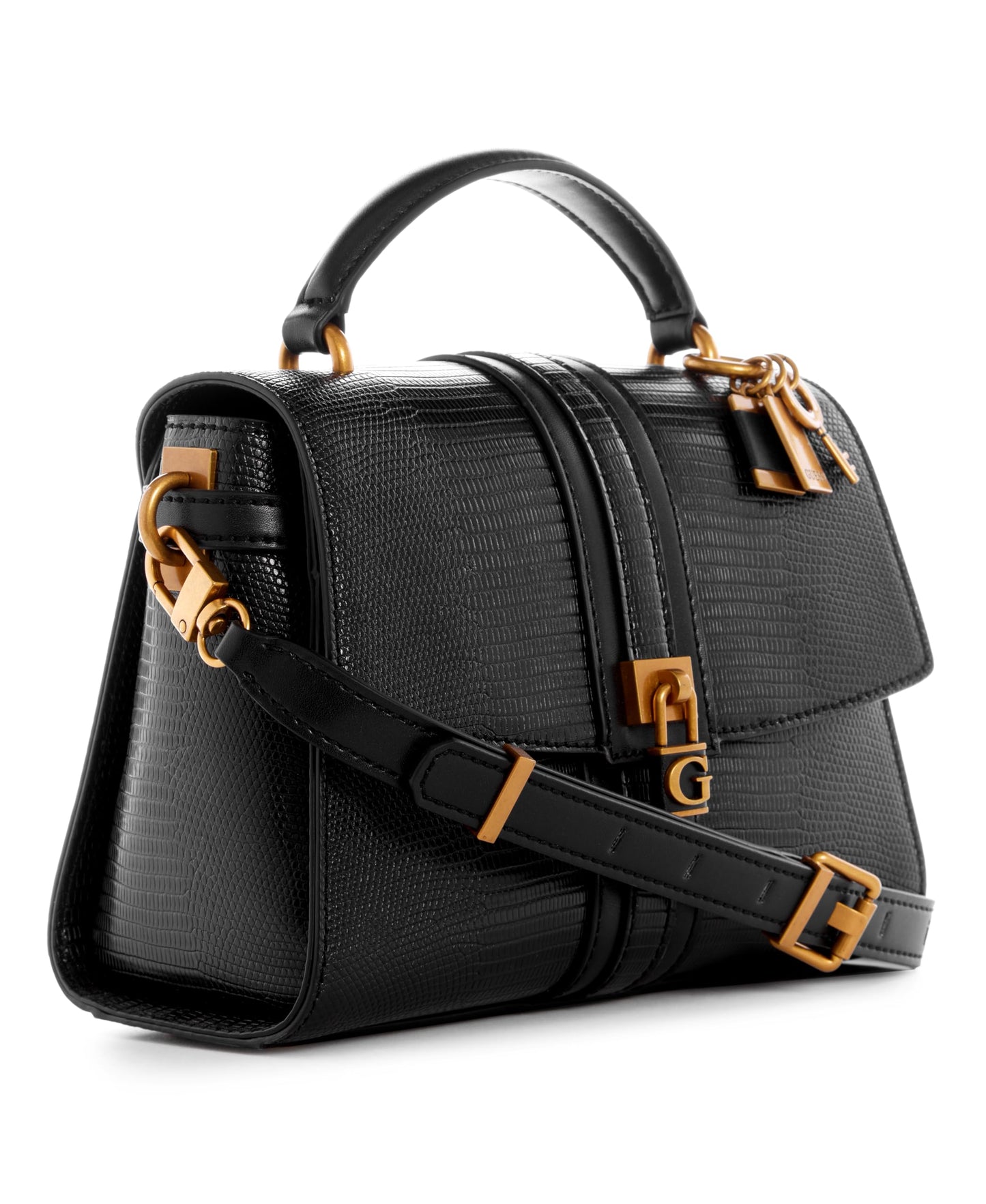GUESS Ginevra Top Handle Flap, Black