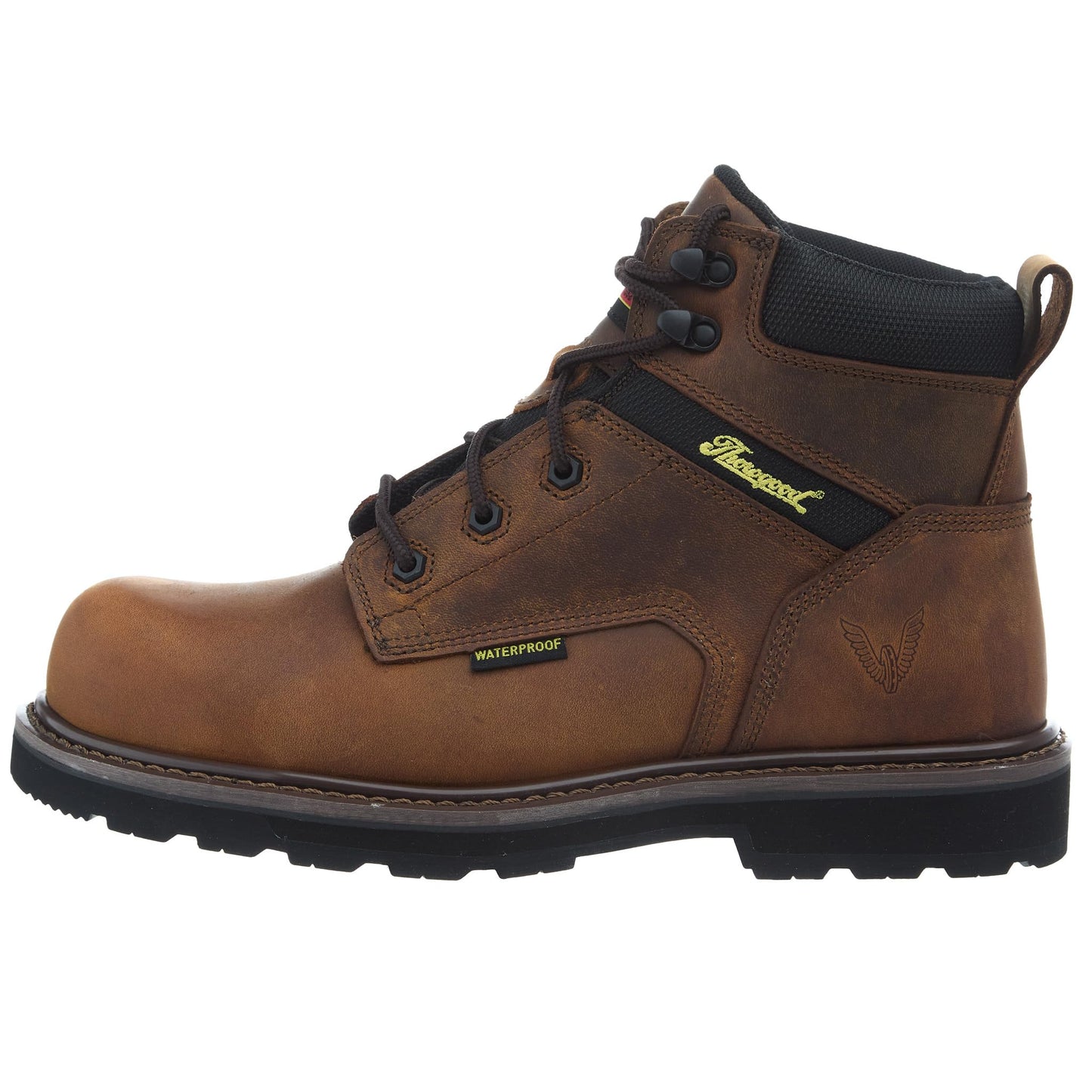 Thorogood Job-Site Series 6" Composite Safety Toe Waterproof Leather Work Boots for Men with Slip-Resistant Outsole, 11