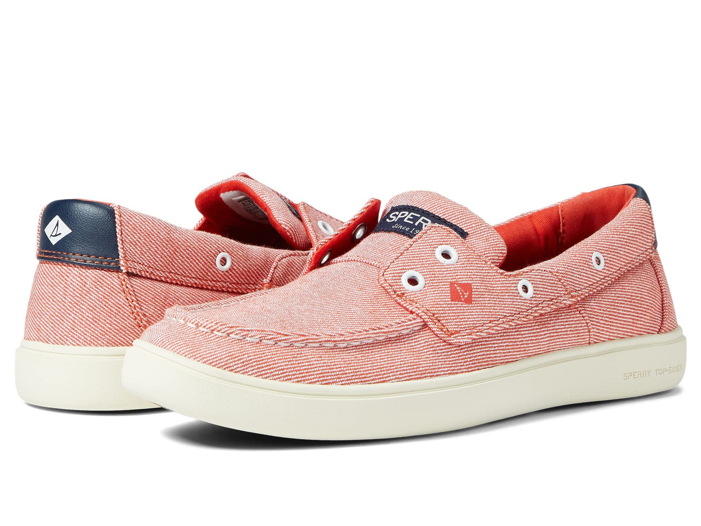 Sperry Men's Outer Banks 2-Eye Boat Shoe, Washed RED, 11 Medium