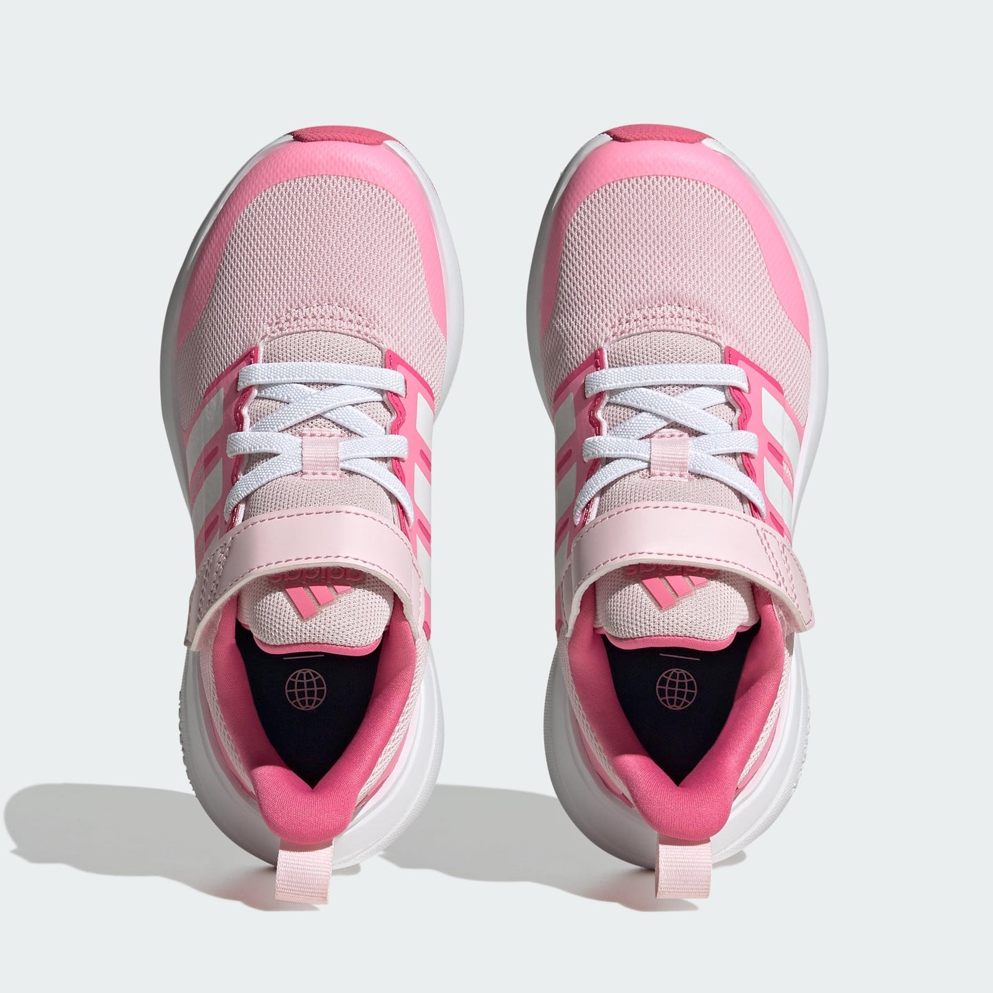 adidas Girl's Fortarun 2.0 Elastic Lace (Little Kid/Big Kid) Clear Pink/Footwear White/Bliss Pink 3 Little Kid M