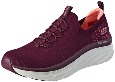 Skechers Women's D'lux Walker Star Stunner Sneakers, Plum, 9.5