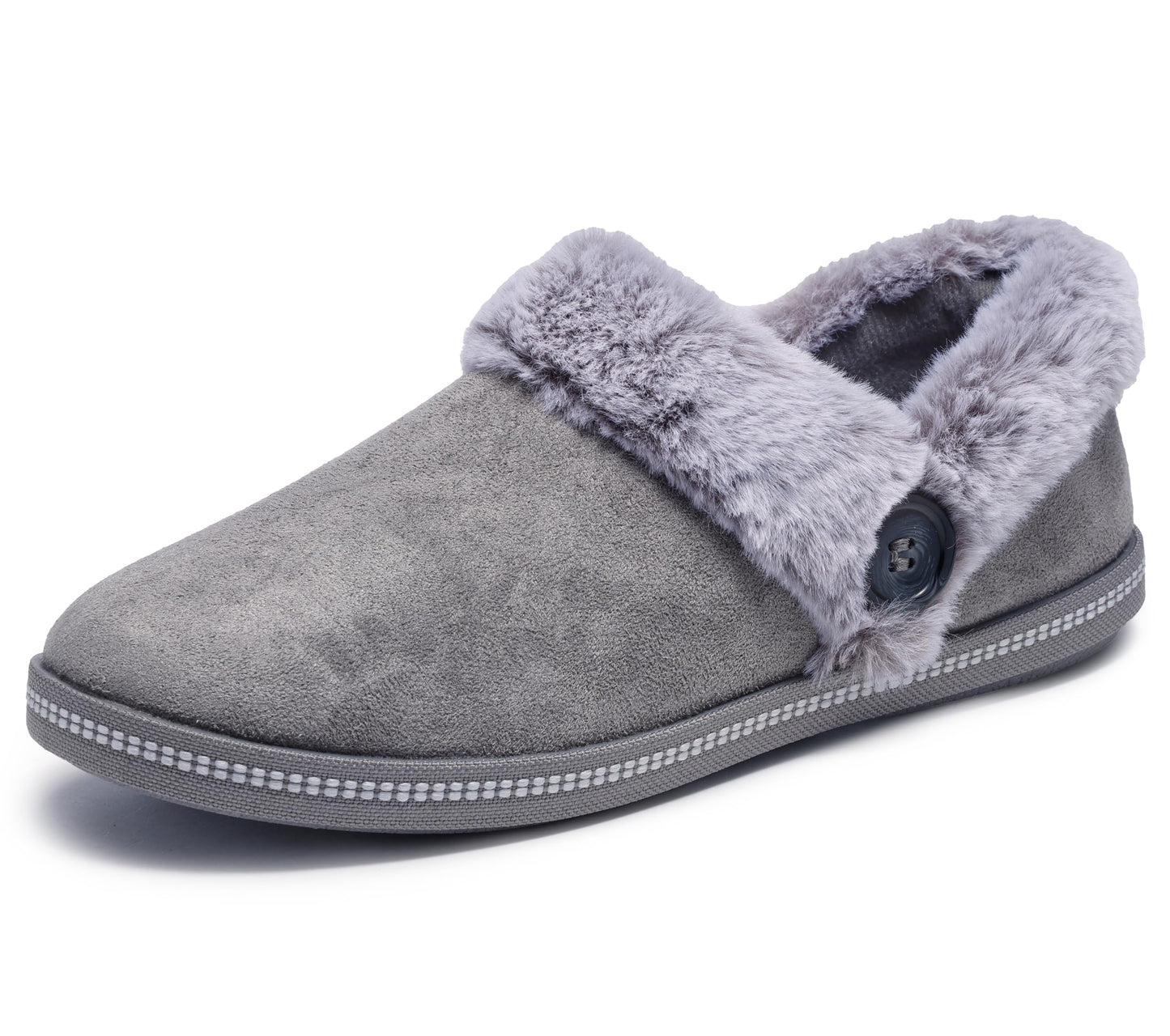 Skechers Women's Cozy Campfire-Fresh Toast Slipper, Charcoal, 8