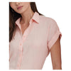 Lauren Ralph Lauren Womens Linen Dolman-Sleeve Shirt Pink Opal S