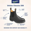 Blundstone 558 Unisex Classic Series Chelsea Boot for Men and Women with Shock Absorption and Premium Water Resistant Leather, Black, 7.5 US Men / 9.5 US Women / 6.5 AU