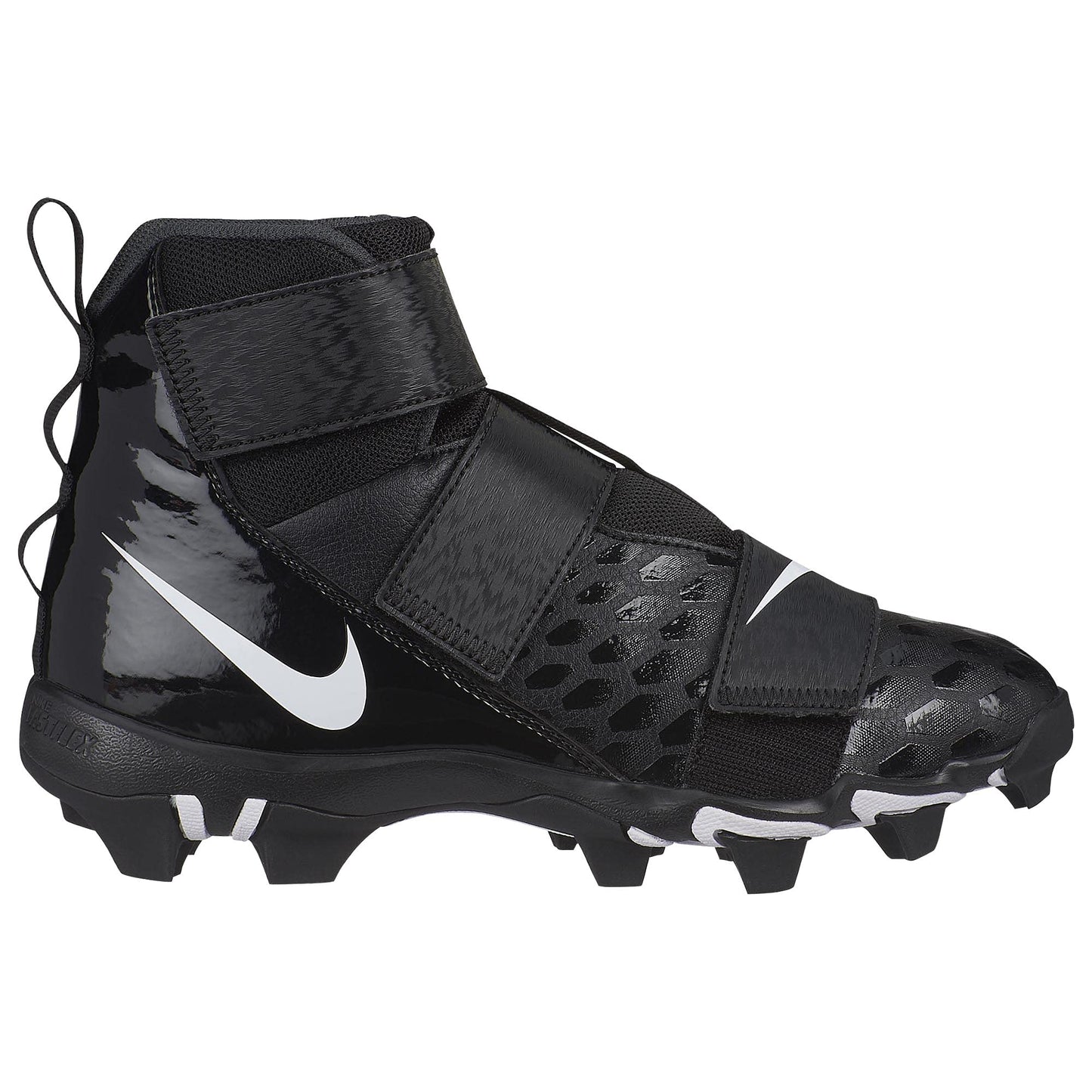 Nike Force Savage 2 Shark (gs) Big Kids Football Cleat (Black/White, Numeric_4)