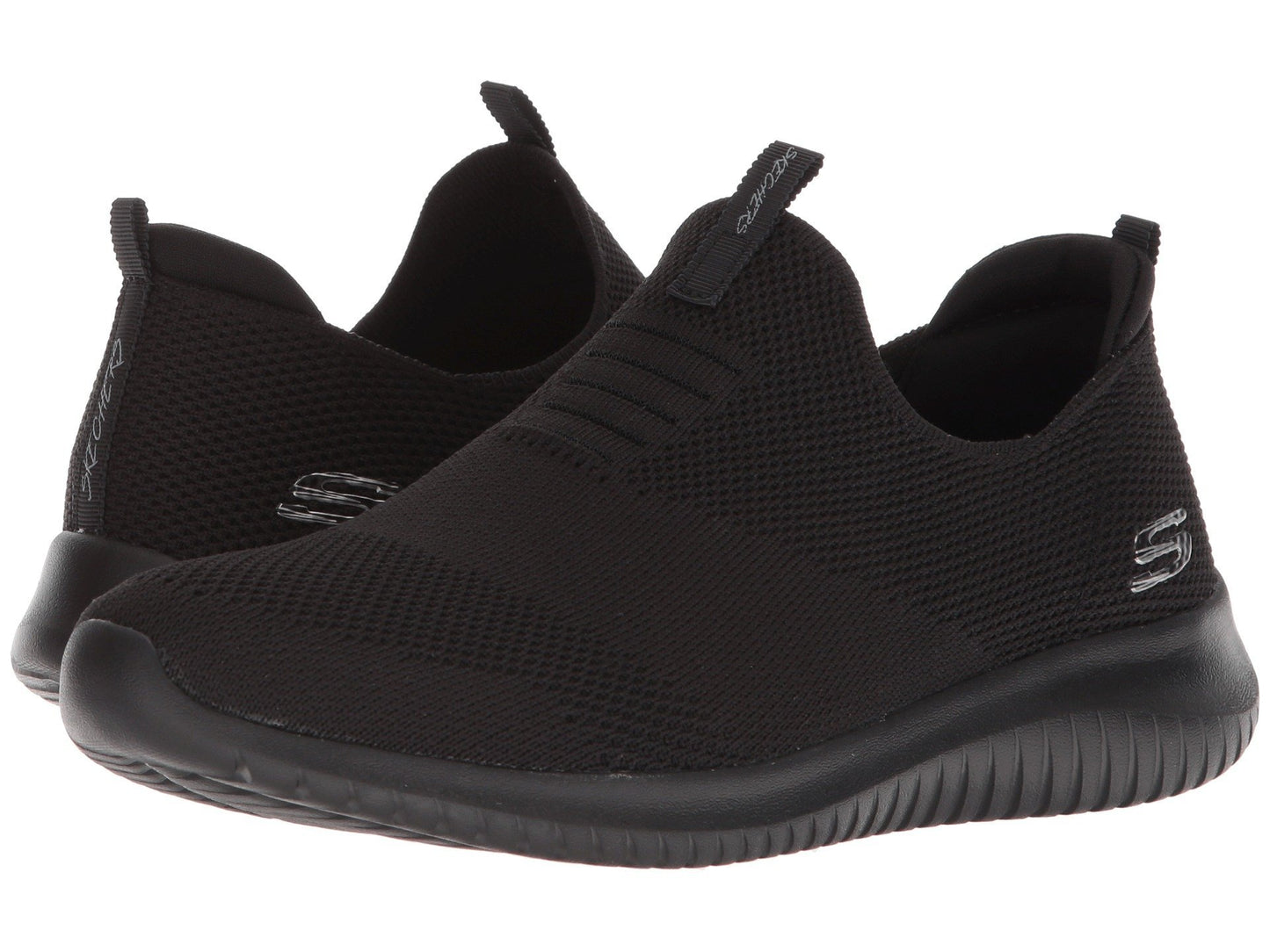 Skechers Women Ultra Flex-First Choice Trainers, Black, 8 UK Wide