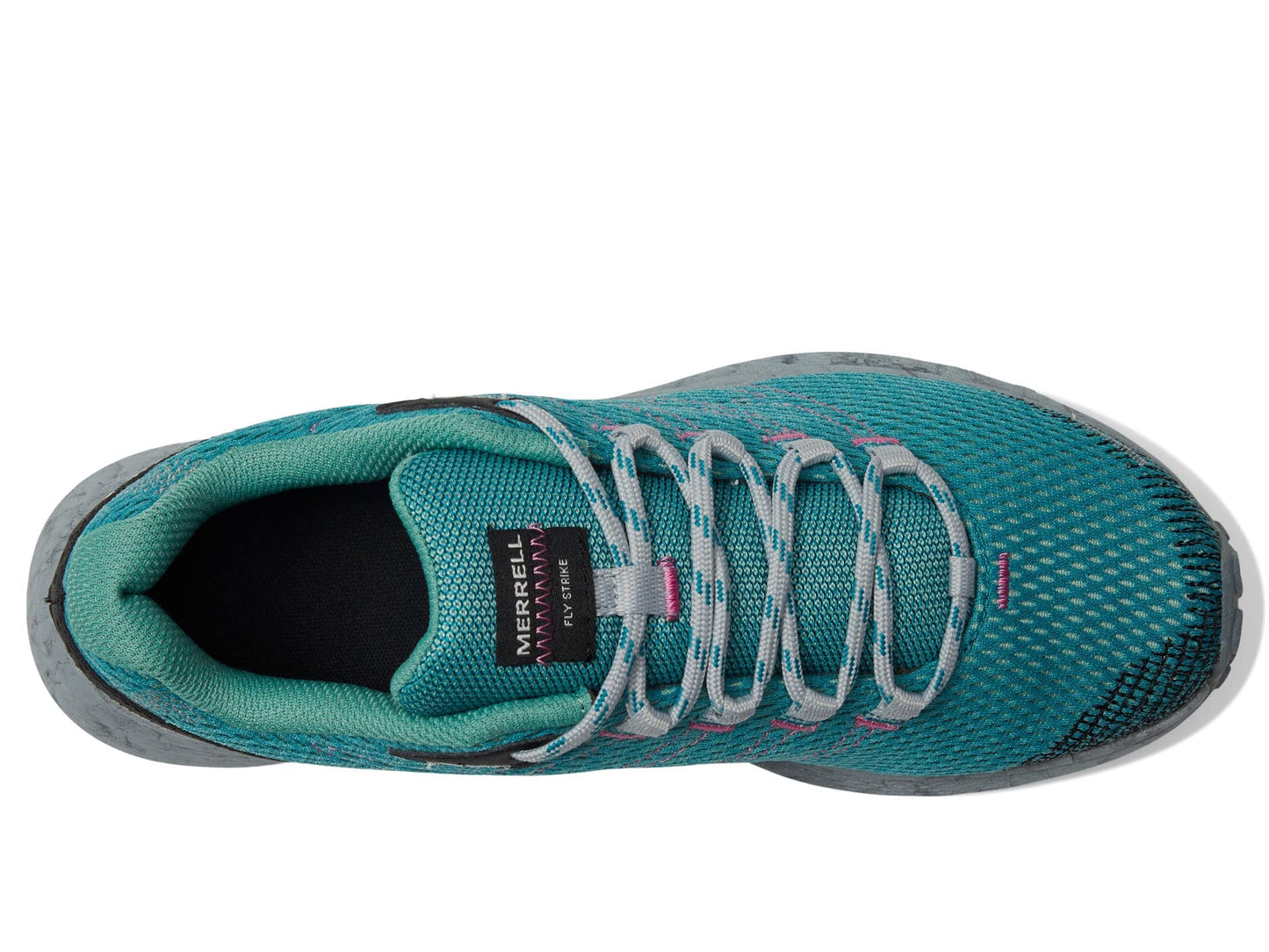 Merrell Fly Strike Running Shoes for Men – Mesh Upper – EVA Footbed Lace-up Closure – Rubber Outsole Lake/Jade 5.5 M