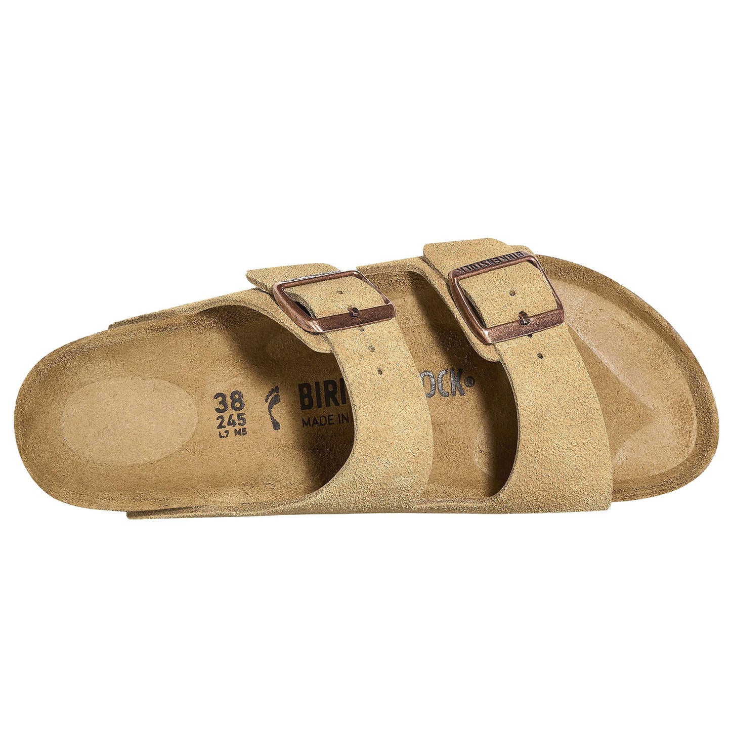 Birkenstock Women's Arizona Sandals, Latte Cream, Tan, 6-6.5 Narrow US
