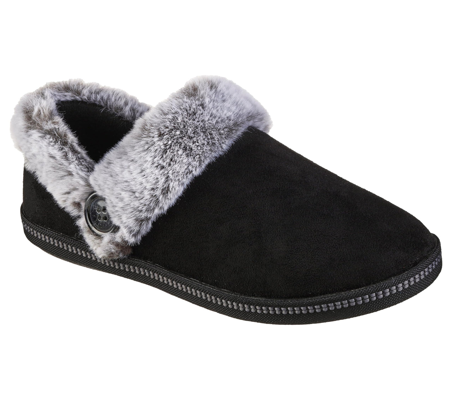 Skechers Women's Cozy Campfire-Fresh Toast Slipper, Black, 8.5