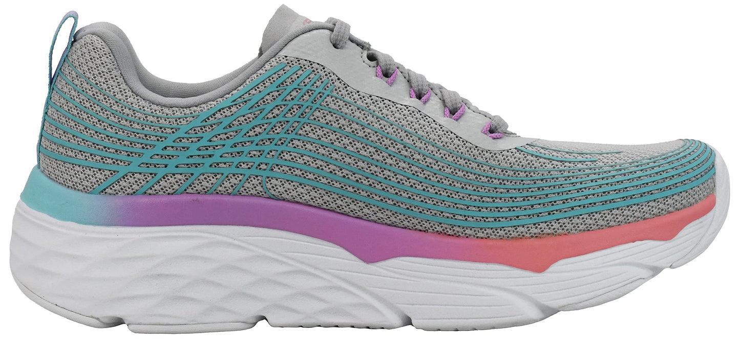 Skechers Women's Max Cushioning Elite-Brilliant Sneaker, Grey/Mint, 8.5 M US