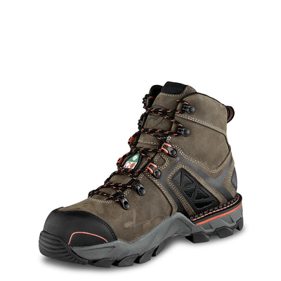 Irish Setter, Crosby, Men’s, 6", Waterproof, Non-Metallic Safety Toe (CSA), Work Boot, Gray, 10.5 EE (Wide)
