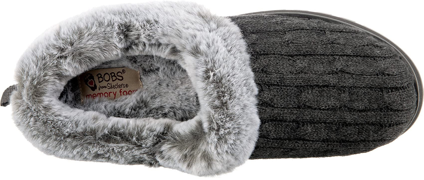 Skechers Women's Keepsakes – Ice Angel Slipper, Charcoal, 7.5 Wide