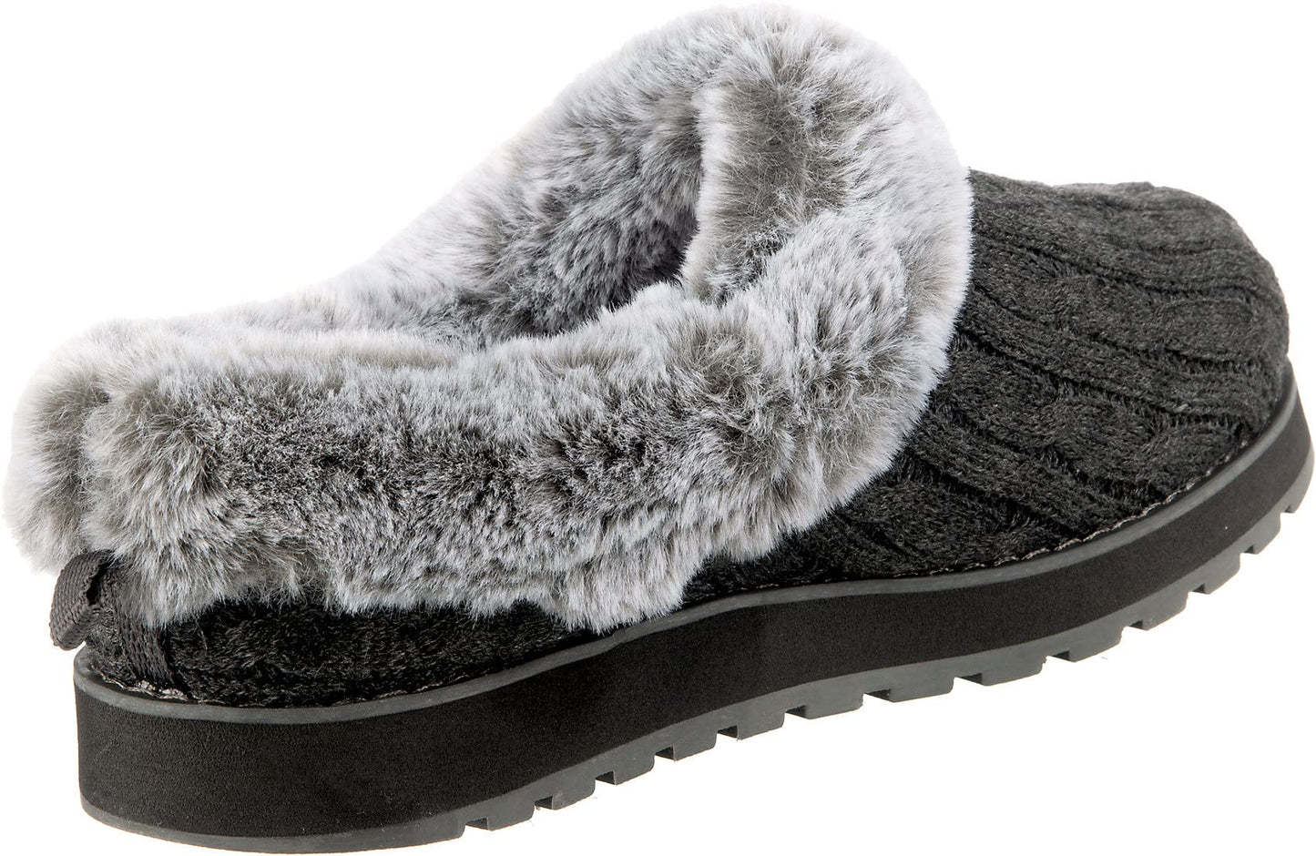 Skechers Women's Keepsakes – Ice Angel Slipper, Charcoal, 7.5 Wide