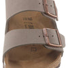 BIRKENSTOCK Unisex Arizona Birko-Flor Nubuck Leather Wide Mules, Grey Stone, 10