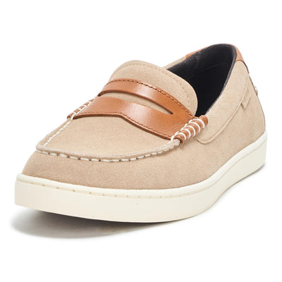 Cole Haan Men's Nantucket Penny, Birchbeige Suede/New Caramel/Ivory, 9.5-M US