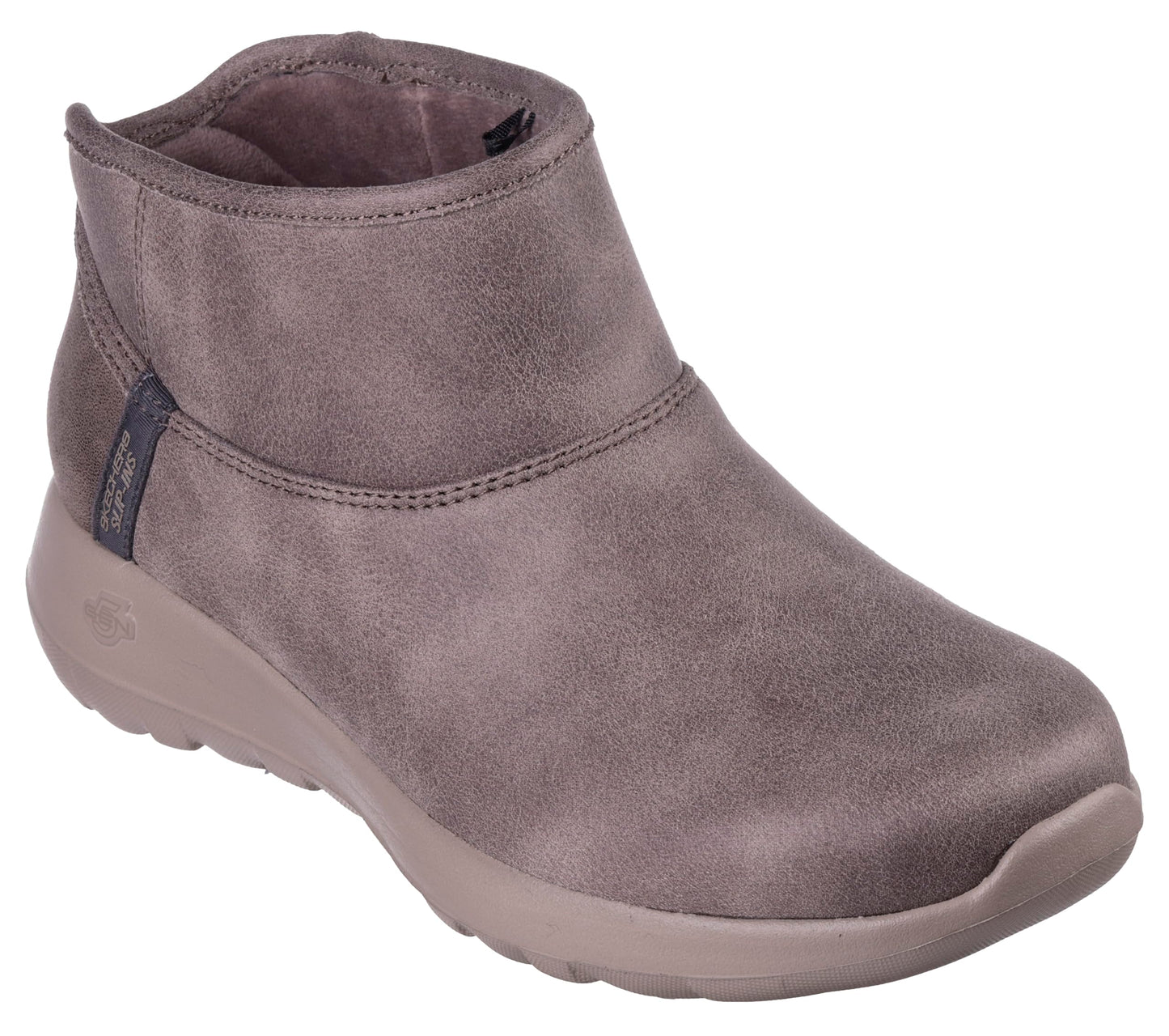 Skechers Women's Hands Free Slip-Ins On-The-Go Joy - Ready Set Boot, Dark Taupe, 11