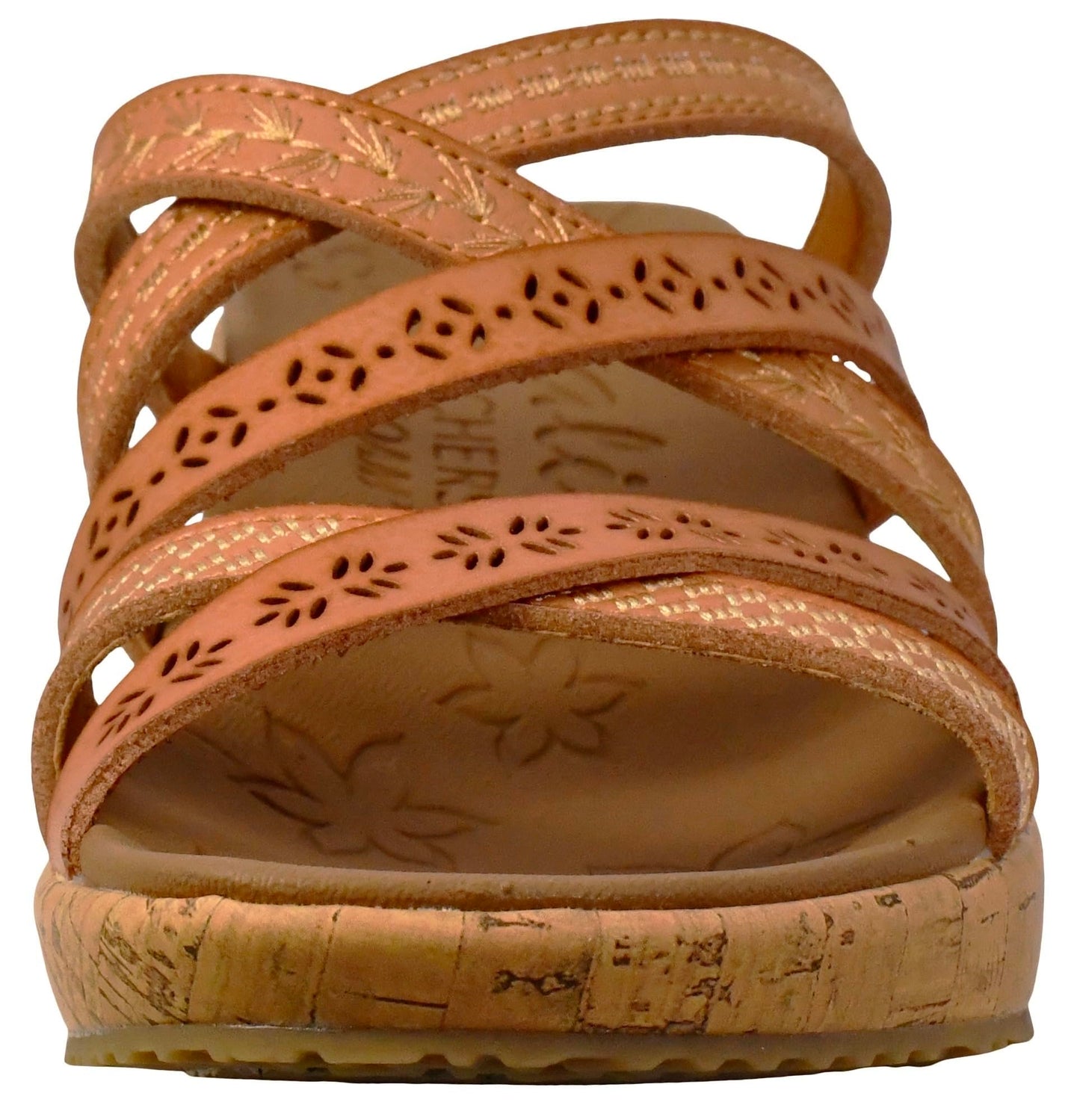 Skechers Women's Beverlee - Tiger Posse Wedge Sandal, Tan, 7.5 M US