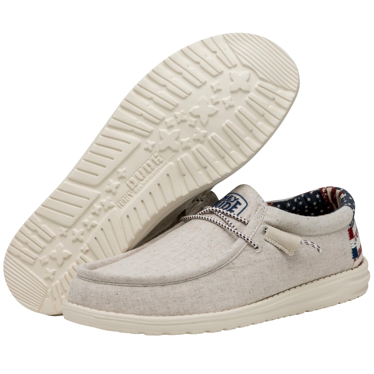 HEYDUDE Wally Patriotic - Off White Patriotic
