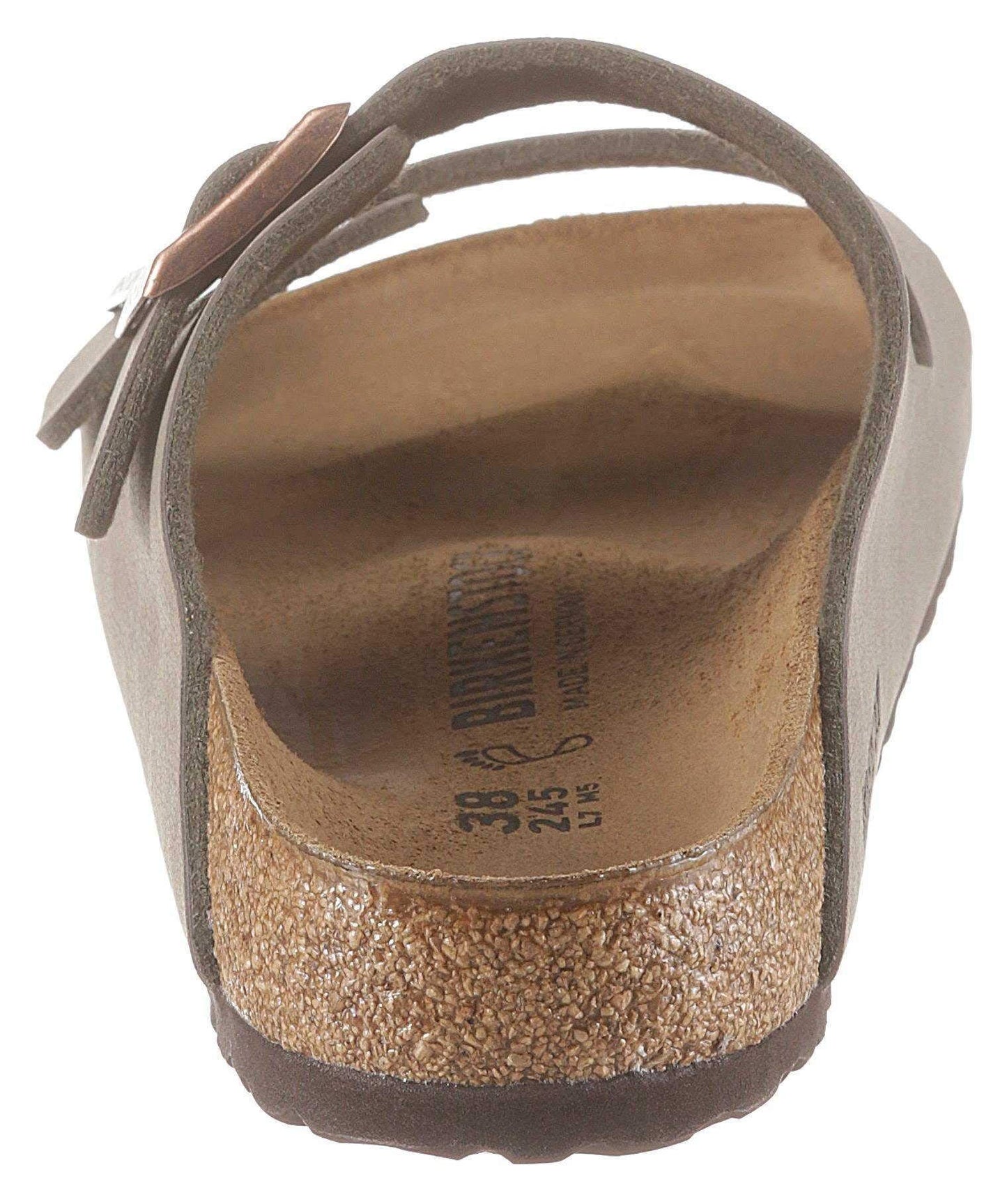 BIRKENSTOCK Unisex Arizona Birko-Flor Nubuck Leather Wide Mules, Grey Stone, 10