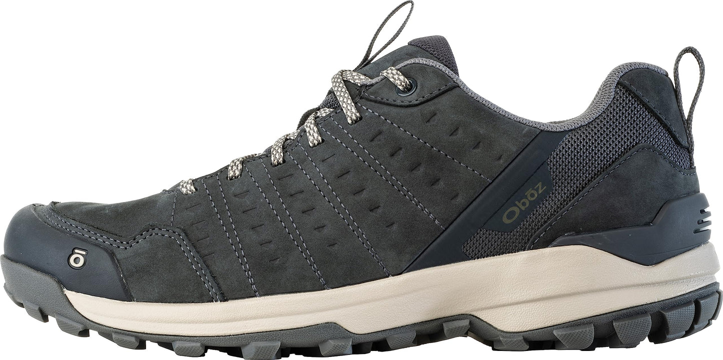 Oboz Men's Sypes Low Leather B-DRY Hiking Shoe, Lava Rock, 8