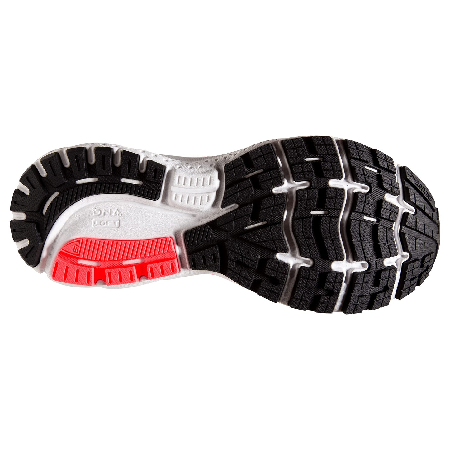 Brooks Women's Ghost 13 Running Shoe - White/Pink/Black - 12 Medium