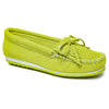 Minnetonka Women's Kilty Plus Suede Moccasins - Suede Loafer Shoes with Water Resistant Treatment 10 M Citrus Green