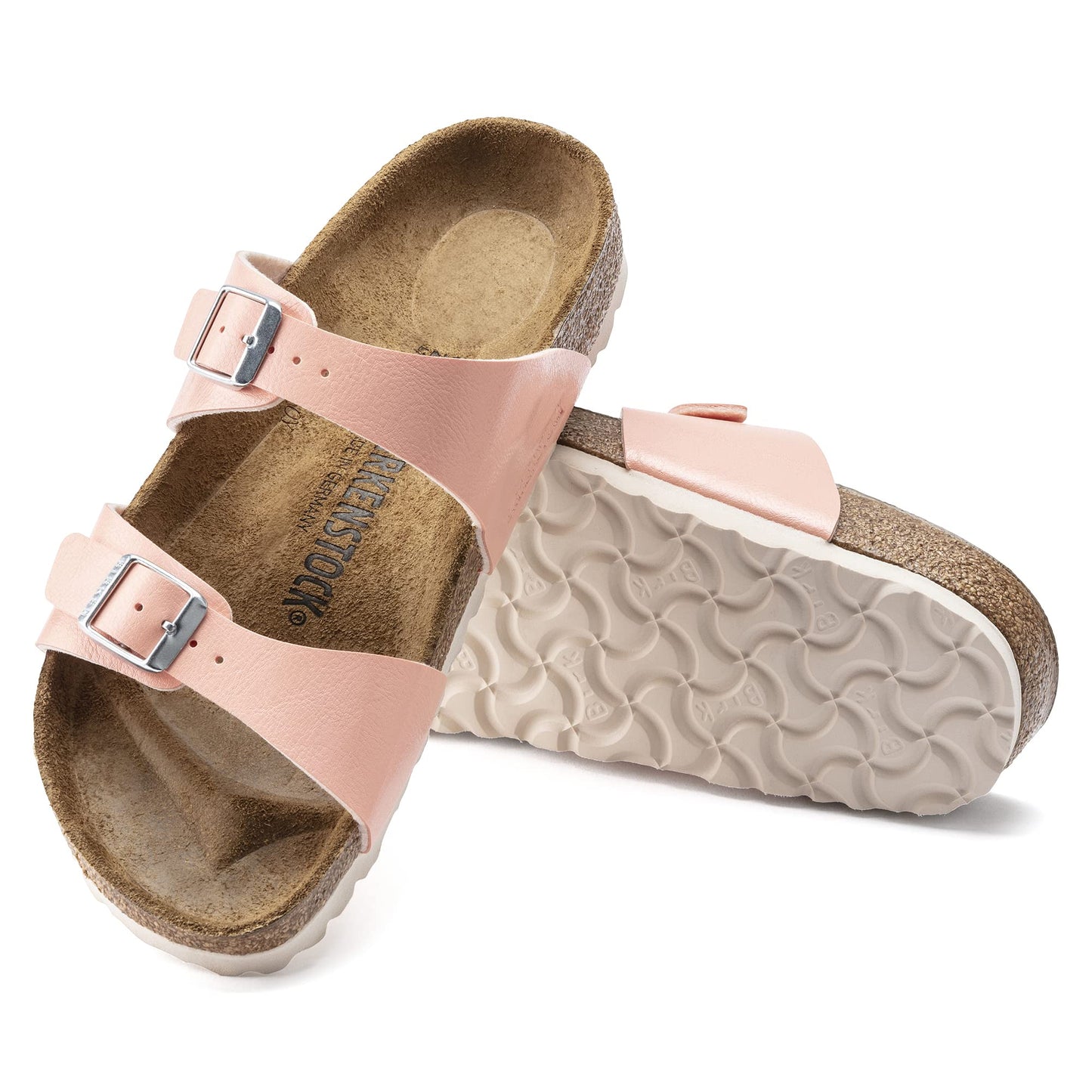 Birkenstock Womens Sydney Graceful Coral Peach Birko-flor 39 R EU